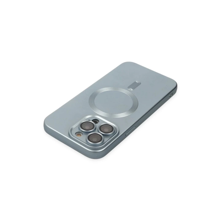 BFS  iPhone 14 Pro Kılıf Moshi Lens Magneticsafe Silikon - Sierra Blue