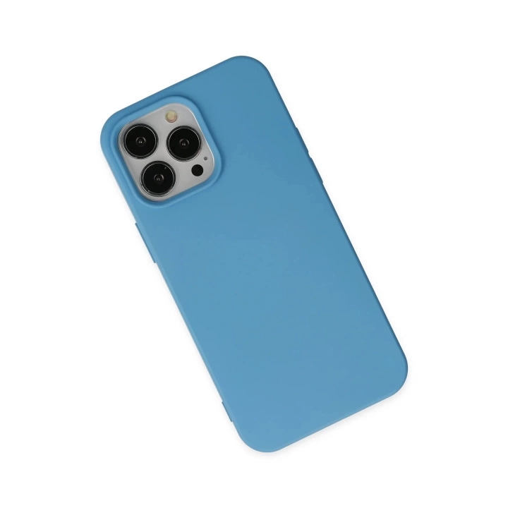 BFS  iPhone 14 Pro Kılıf Nano içi Kadife Silikon - Mavi