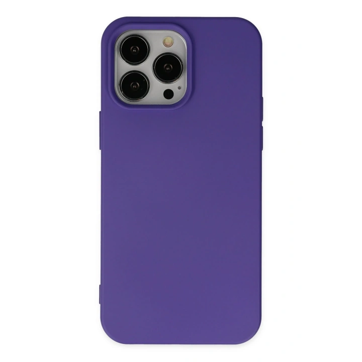 BFS  iPhone 14 Pro Kılıf Nano içi Kadife Silikon - Mor