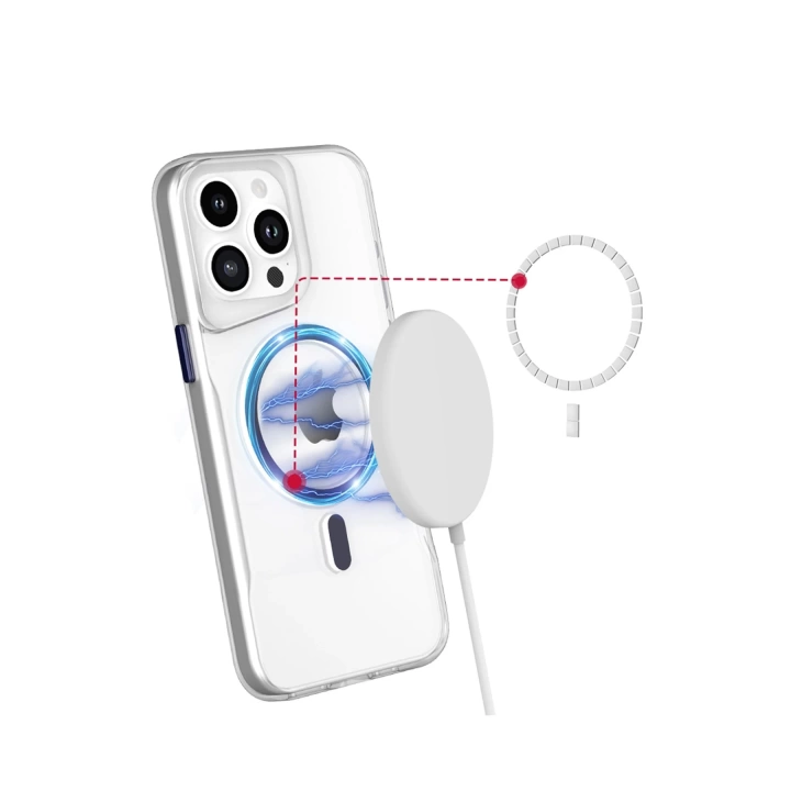 BFS  iPhone 14 Pro Kılıf PC Poso Magsafe Kapak - Şeffaf