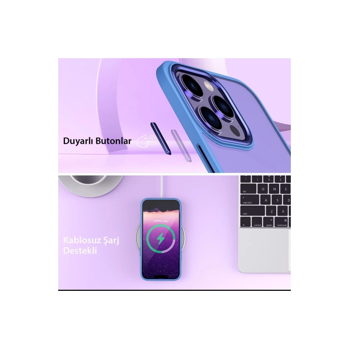 BFS  iPhone 14 Pro Kılıf Power Silikon - Koyu Yeşil