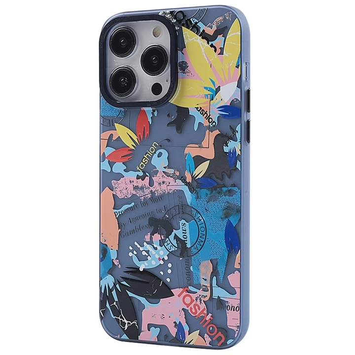 BFS  iPhone 14 Pro Kılıf Prada Desenli Kapak - Prada Pembe - 1