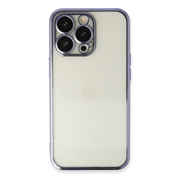 BFS  iPhone 14 Pro Kılıf Razer Lensli Silikon - Mor