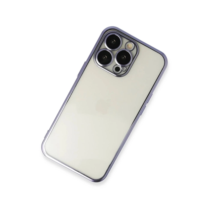 BFS  iPhone 14 Pro Kılıf Razer Lensli Silikon - Mor
