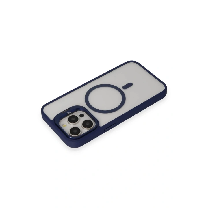 BFS iPhone 14 Pro Kılıf Roblox Lens Magsafe Standlı Kapak - Lacivert