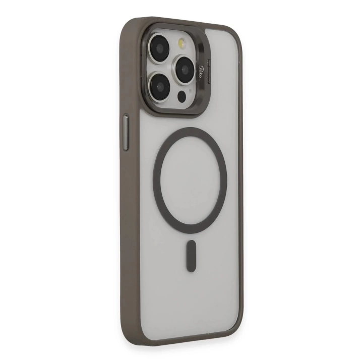 BFS  iPhone 14 Pro Kılıf Roblox Lens Magsafe Standlı Kapak - Titan Gri