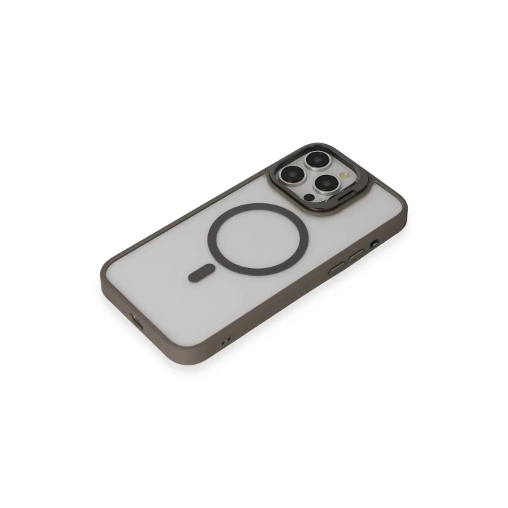 BFS  iPhone 14 Pro Kılıf Roblox Lens Magsafe Standlı Kapak - Titan Gri