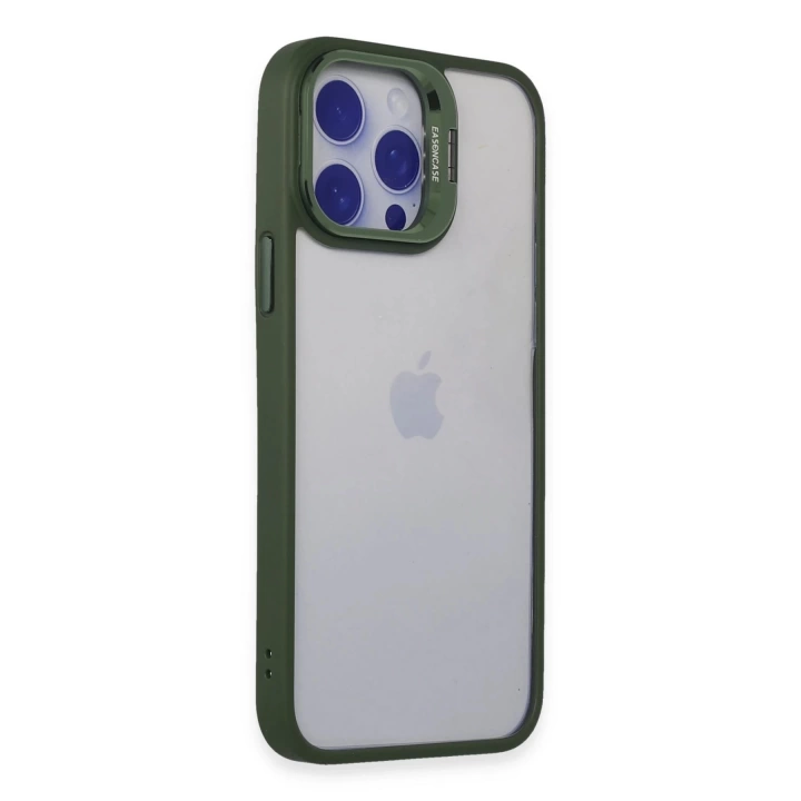 BFS  iPhone 14 Pro Kılıf Roblox Lens Standlı Kapak - Koyu Yeşil