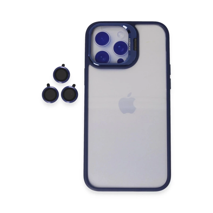 BFS  iPhone 14 Pro Kılıf Roblox Lens Standlı Kapak - Lacivert
