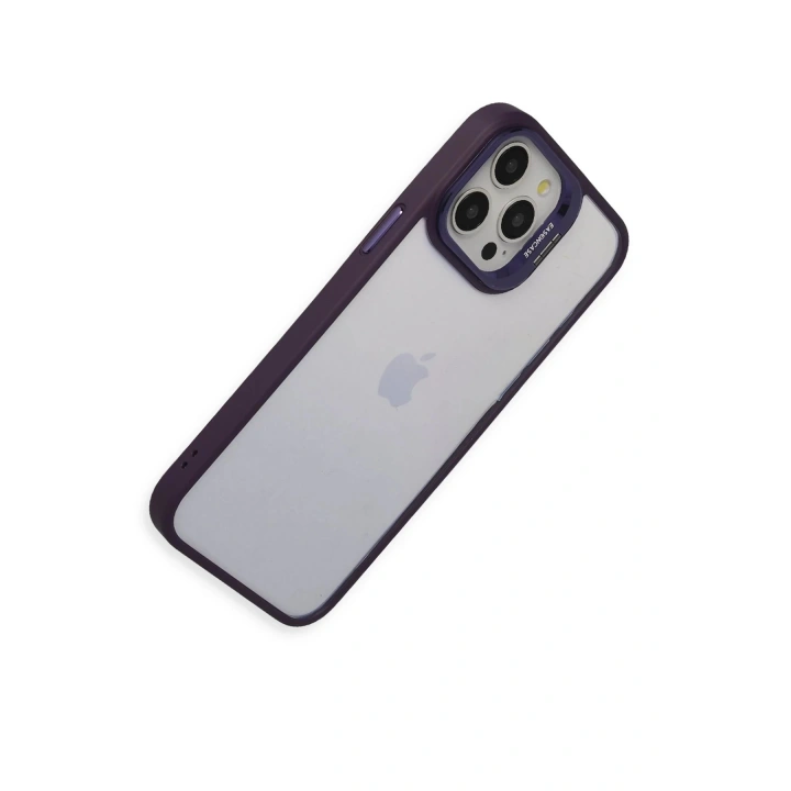 BFS iPhone 14 Pro Kılıf Roblox Lens Standlı Kapak - Mor