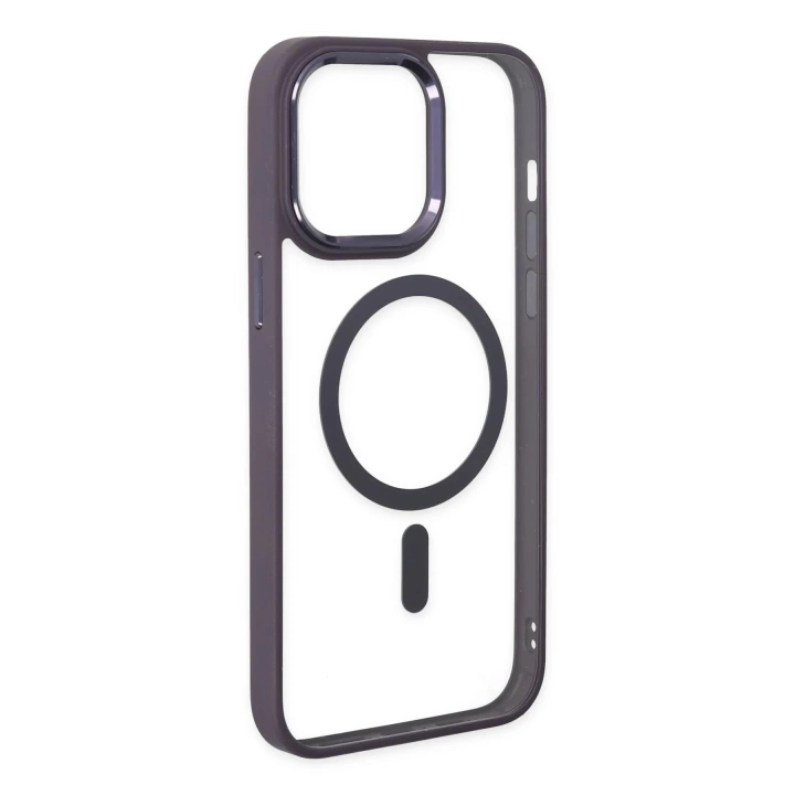 BFS  iPhone 14 Pro Kılıf Room Magneticsafe Silikon - Derin Mor