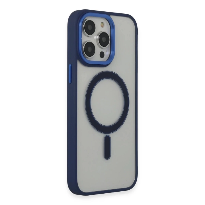BFS  iPhone 14 Pro Kılıf Room Magneticsafe Silikon - Lacivert