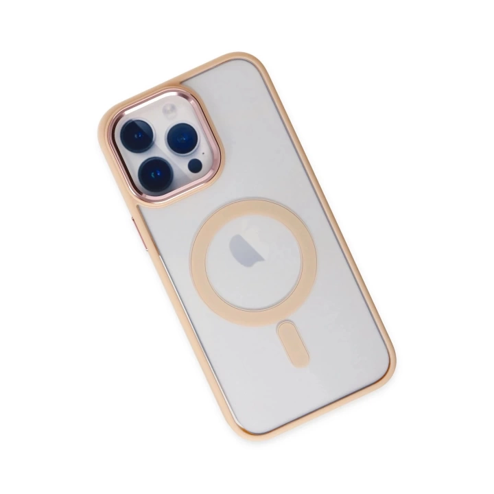 BFS  iPhone 14 Pro Kılıf Room Magneticsafe Silikon - Pudra