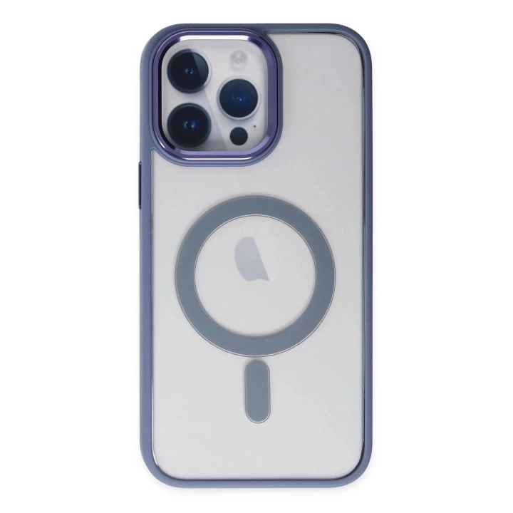 BFS  iPhone 14 Pro Kılıf Room Magneticsafe Silikon - Sierra Blue