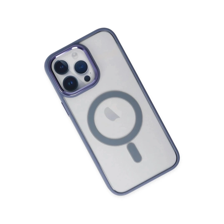 BFS  iPhone 14 Pro Kılıf Room Magneticsafe Silikon - Sierra Blue