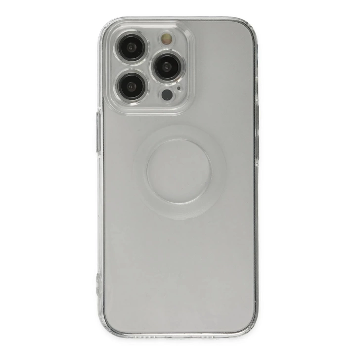 BFS  iPhone 14 Pro Kılıf Santa Lens Silikon - Şeffaf