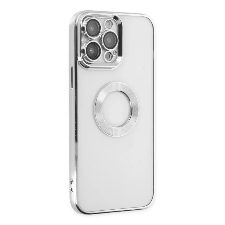 BFS  iPhone 14 Pro Kılıf Slot Silikon - Gümüş