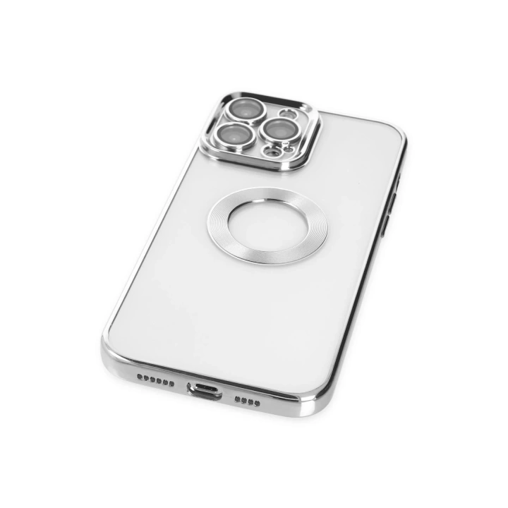 BFS  iPhone 14 Pro Kılıf Slot Silikon - Gümüş