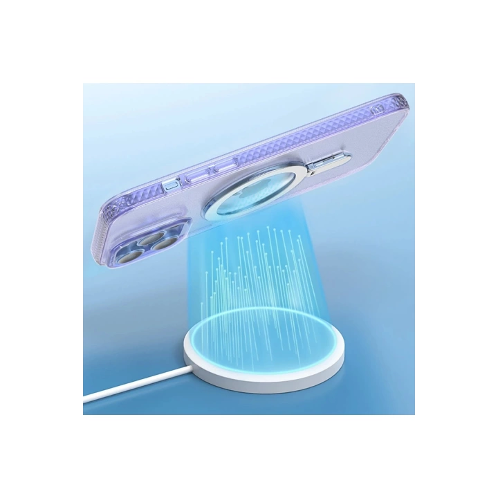 BFS  iPhone 14 Pro Kılıf Zoom Standlı Silikon - Sierra Blue