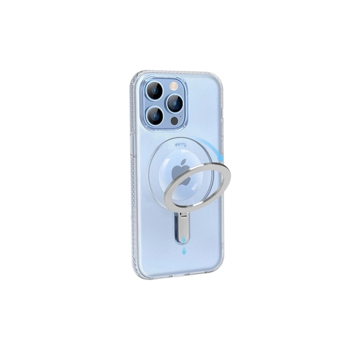 BFS  iPhone 14 Pro Kılıf Zoom Standlı Silikon - Siyah