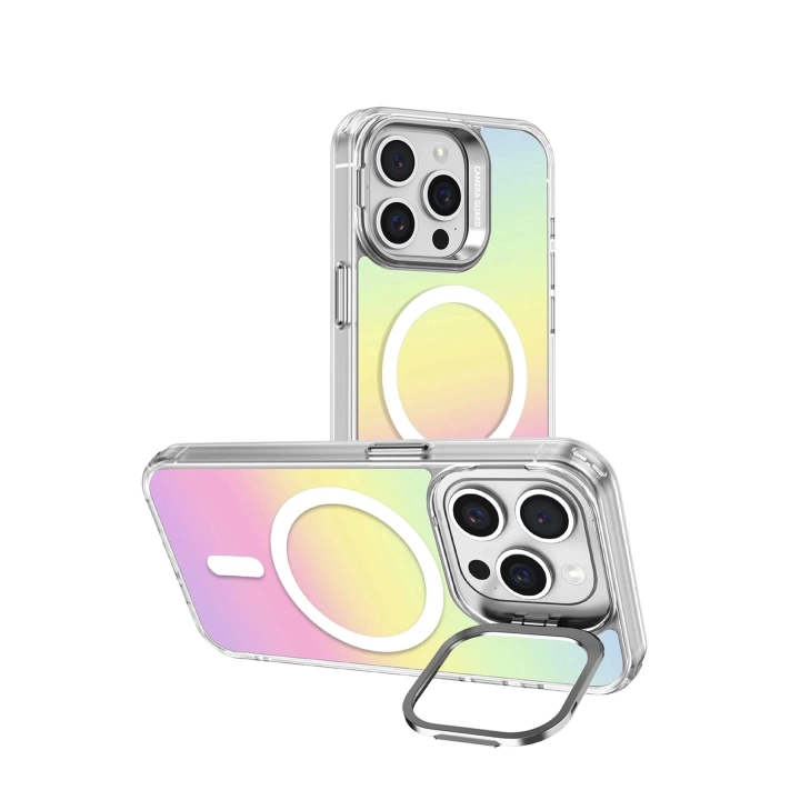 BFS  iPhone 14 Pro Max Armor Magsafe Kapak - Rainbow