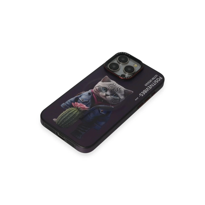 BFS  iPhone 14 Pro Max Fun Magsafe Kapak - Derin Mor