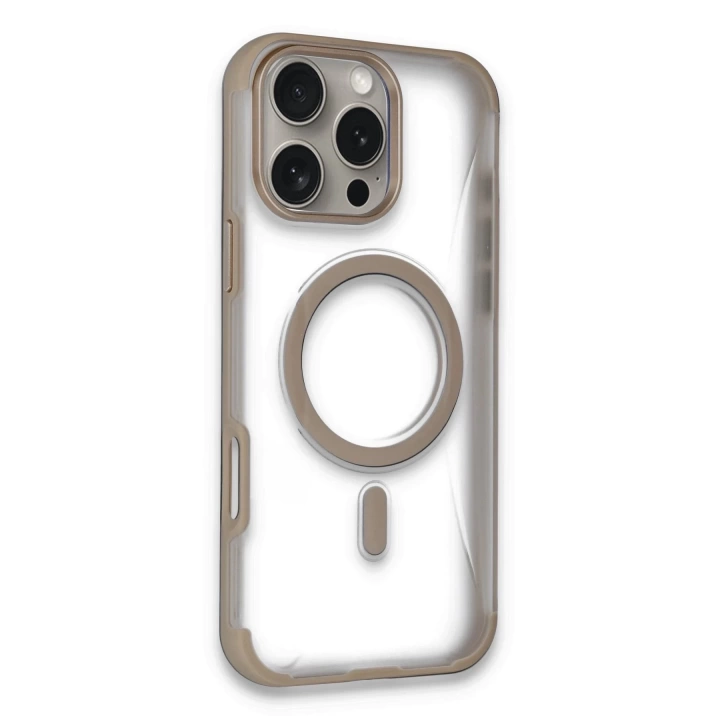 BFS  iPhone 14 Pro Max Hilton Magsafe Kapak - Gold