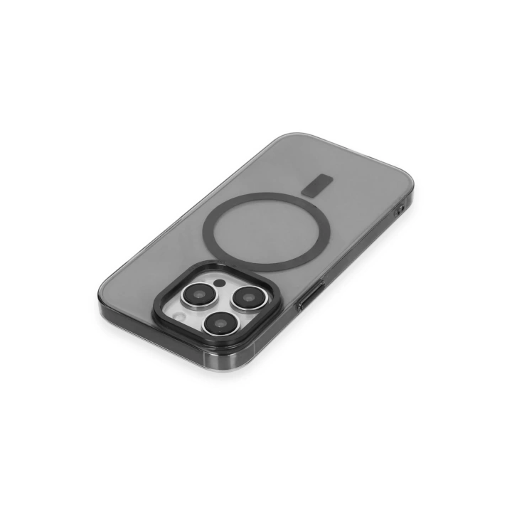 BFS  iPhone 14 Pro Max Kılıf Anka PC Magneticsafe Sert Metal Kapak - Siyah