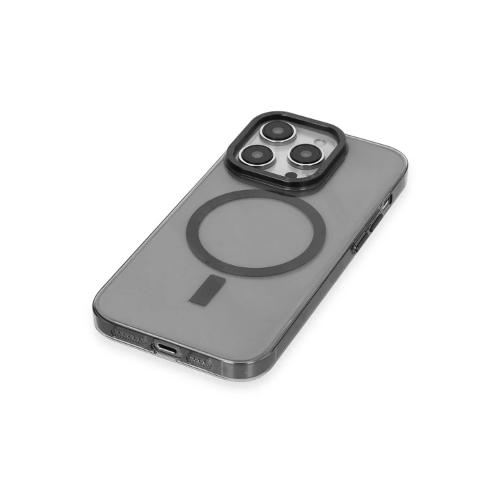 BFS  iPhone 14 Pro Max Kılıf Anka PC Magneticsafe Sert Metal Kapak - Siyah