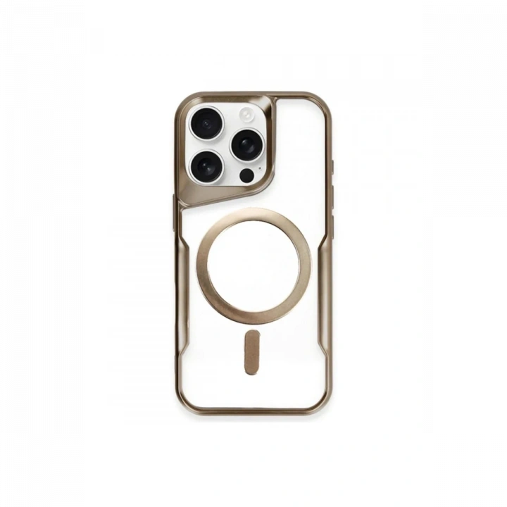 BFS  iPhone 14 Pro Max Kılıf Boyi Magsafe Silikon Kapak - Kahverengi