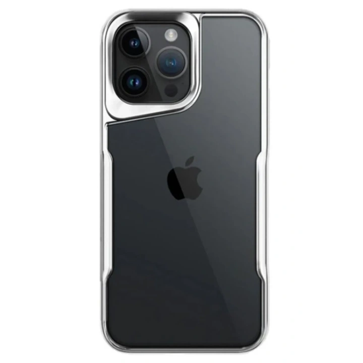 BFS  iPhone 14 Pro Max Kılıf Boyi Silikon Kapak - Gümüş