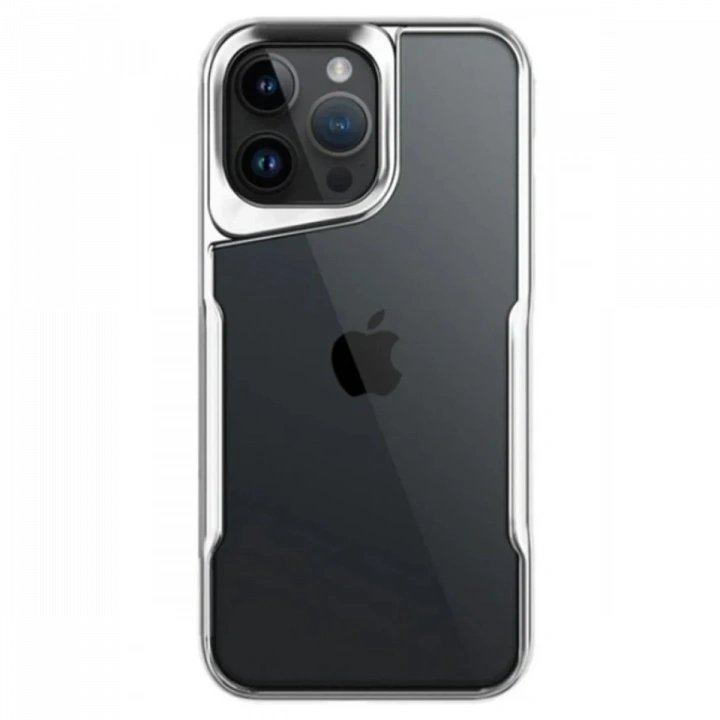 BFS  iPhone 14 Pro Max Kılıf Boyi Silikon Kapak - Gümüş