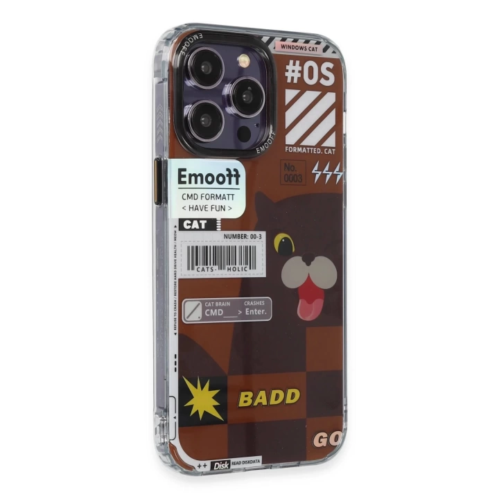 BFS  iPhone 14 Pro Max Kılıf Cat Desenli Kapak - Cat - 1