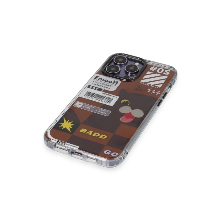 BFS  iPhone 14 Pro Max Kılıf Cat Desenli Kapak - Cat - 1
