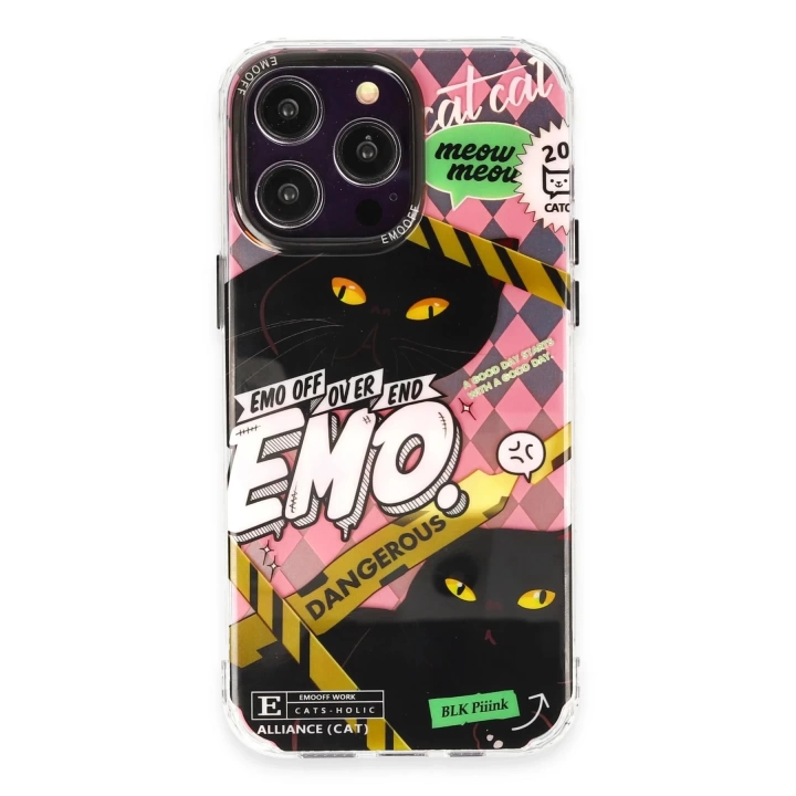 BFS  iPhone 14 Pro Max Kılıf Cat Desenli Kapak - Cat - 2