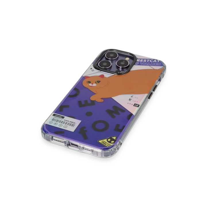 BFS  iPhone 14 Pro Max Kılıf Cat Desenli Kapak - Cat - 4