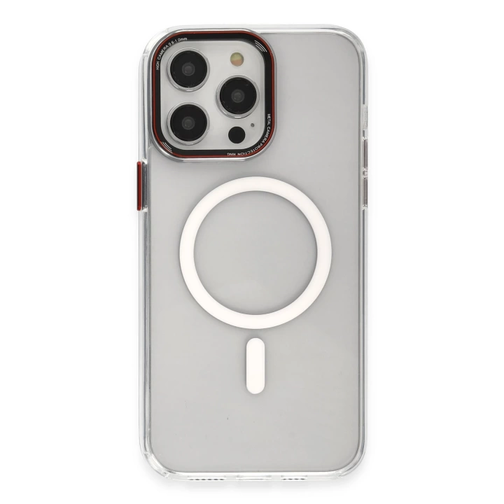 BFS  iPhone 14 Pro Max Kılıf Dinamik Magneticsafe Silikon - Şeffaf