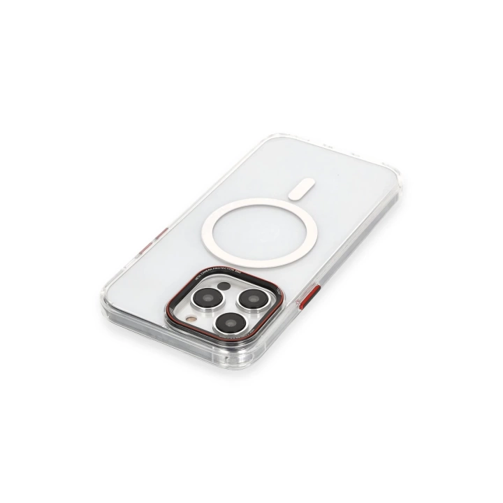 BFS  iPhone 14 Pro Max Kılıf Dinamik Magneticsafe Silikon - Şeffaf
