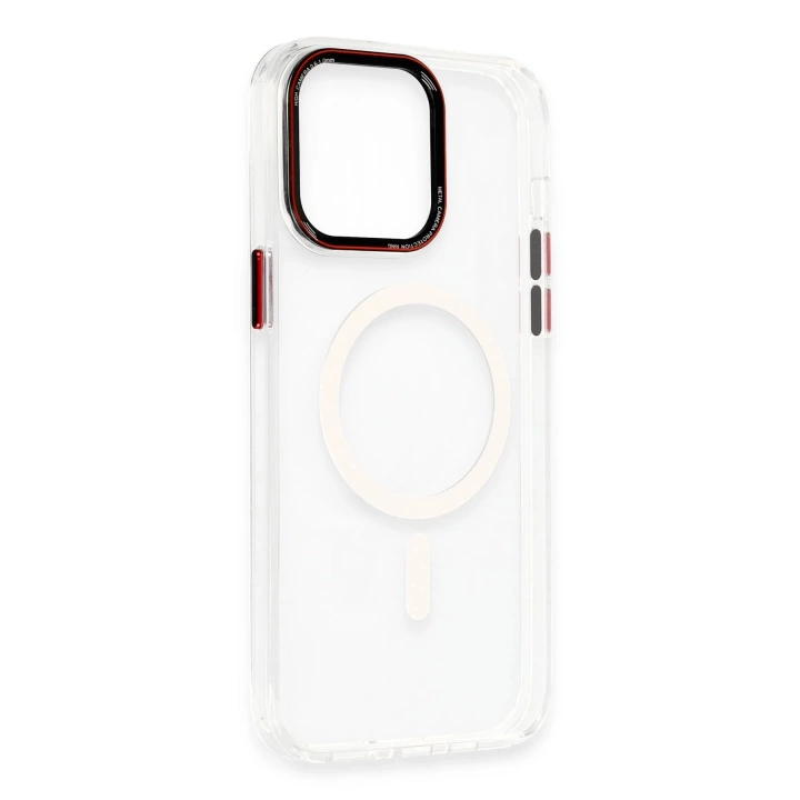 BFS  iPhone 14 Pro Max Kılıf Dinamik Magneticsafe Silikon - Şeffaf