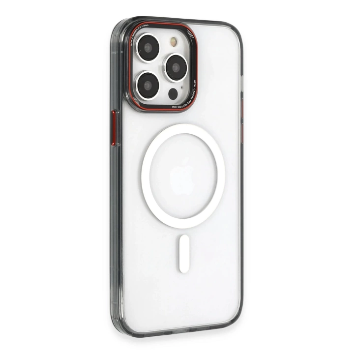 BFS  iPhone 14 Pro Max Kılıf Dinamik Magneticsafe Silikon - Siyah