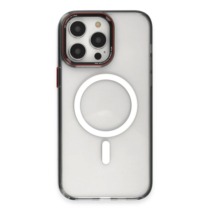 BFS  iPhone 14 Pro Max Kılıf Dinamik Magneticsafe Silikon - Siyah