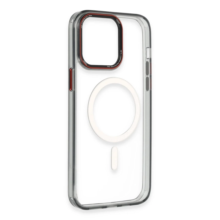 BFS  iPhone 14 Pro Max Kılıf Dinamik Magneticsafe Silikon - Siyah