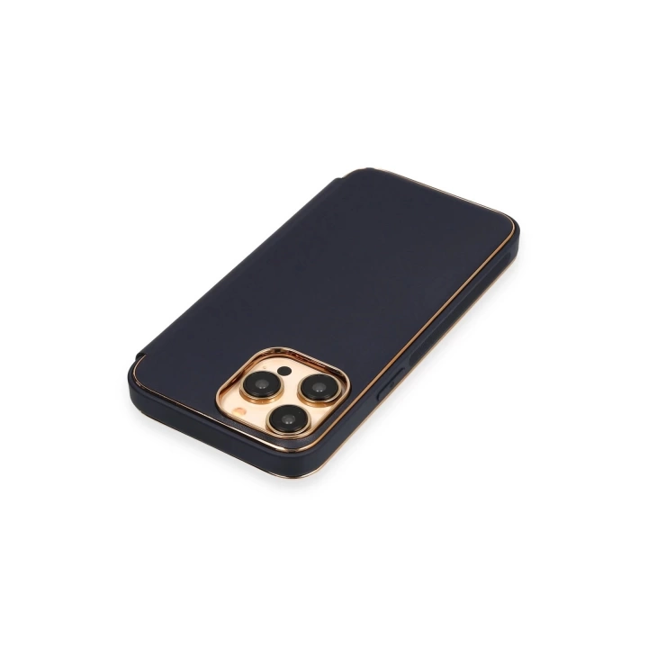 BFS  iPhone 14 Pro Max Kılıf Dolpin Kapaklı - Lacivert