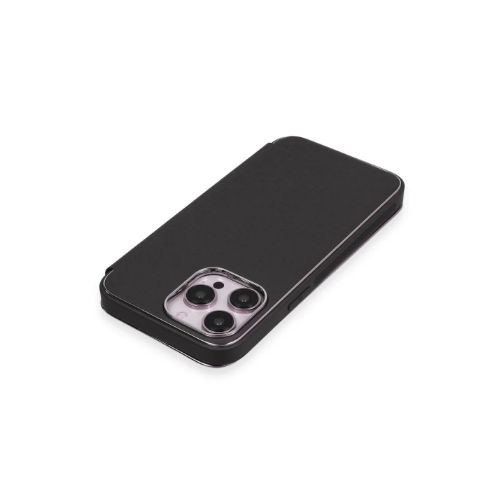 BFS  iPhone 14 Pro Max Kılıf Dolpin Kapaklı - Siyah