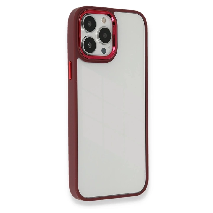 BFS  iPhone 14 Pro Max Kılıf Dora Kapak - Kırmızı