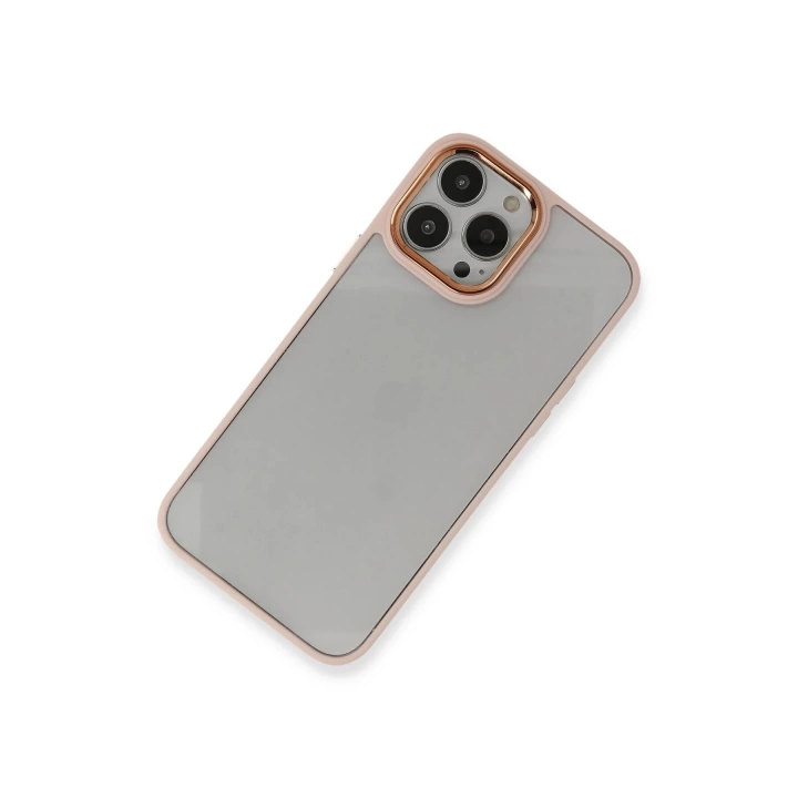 BFS  iPhone 14 Pro Max Kılıf Dora Kapak - Pudra