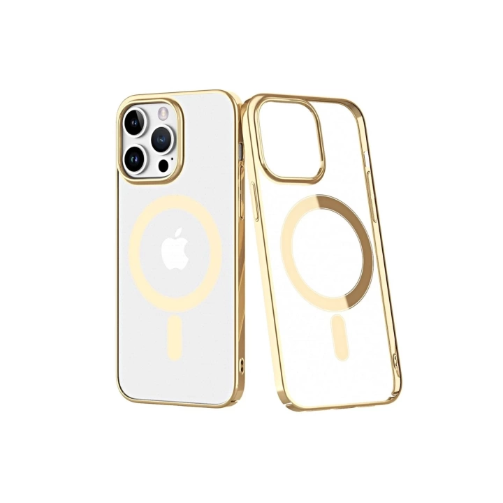 BFS  iPhone 14 Pro Max Kılıf Element Magneticsafe Sert Kapak - Gold