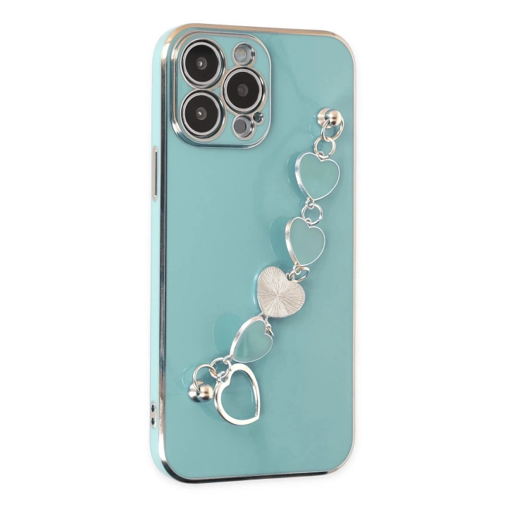 BFS  iPhone 14 Pro Max Kılıf Esila Silikon - Su Yeşili