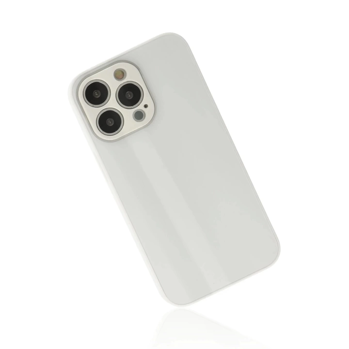 BFS  iPhone 14 Pro Max Kılıf Glass Kapak - Beyaz