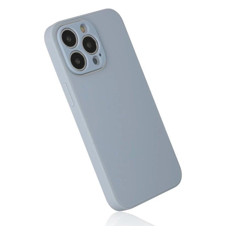 BFS  iPhone 14 Pro Max Kılıf Glass Kapak - Sky Blue